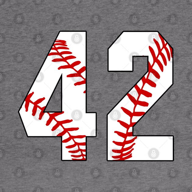 Baseball Number 42 #42 Baseball Shirt Jersey Favorite Player Biggest Fan by TeeCreations